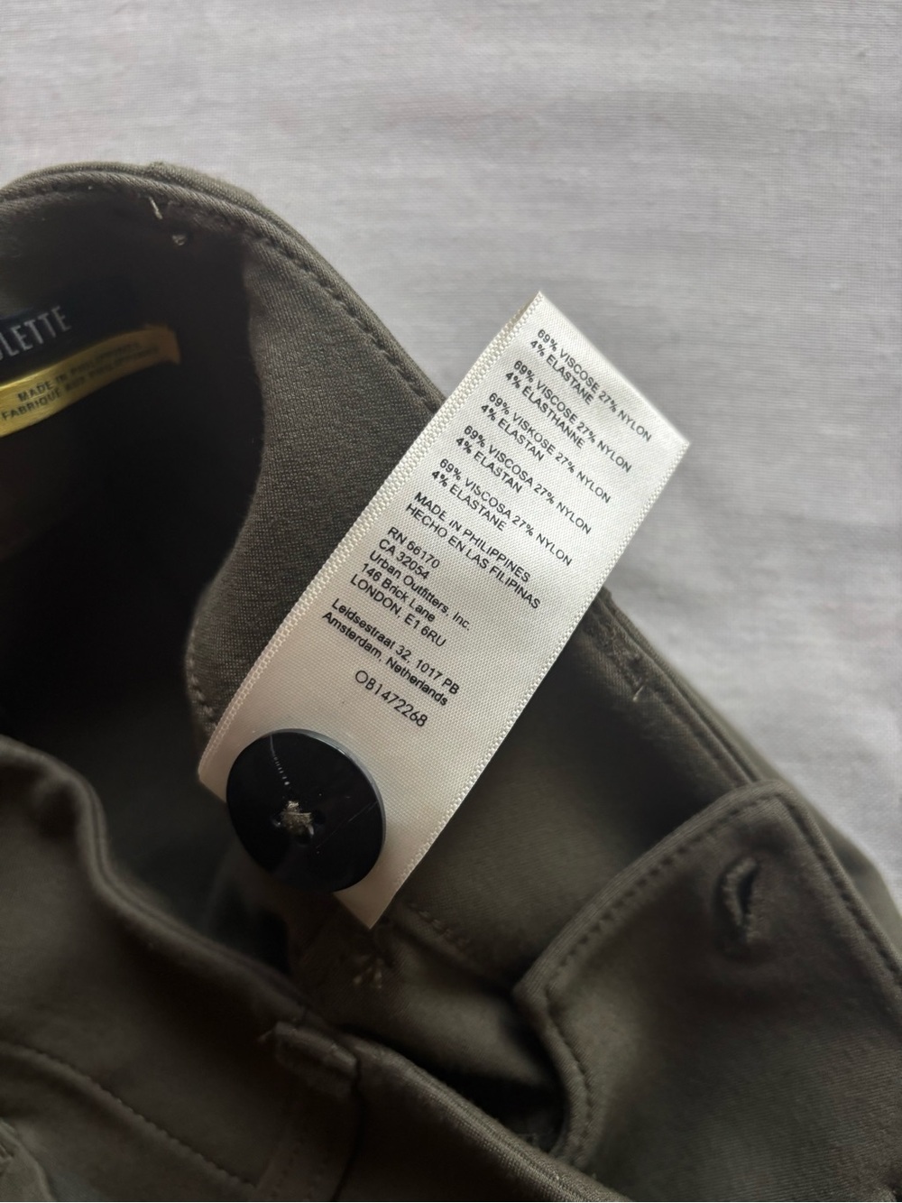 Anthropologie Maeve Colette Ponte High Rise Wide Leg Crop Pants 25 Green - Picture 9 of 12